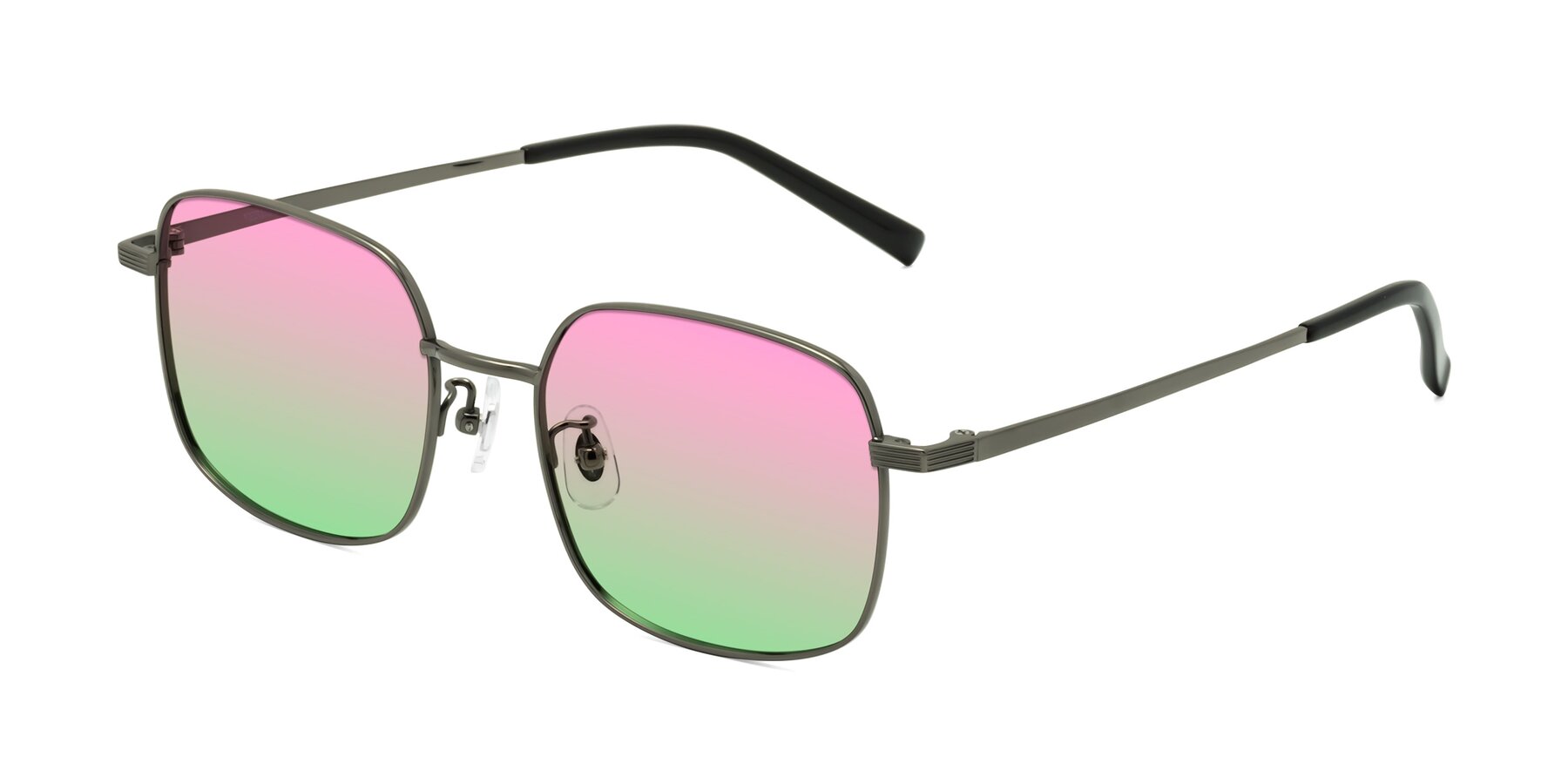 Angle of Newman in Gunmetal with Pink / Green Gradient Lenses