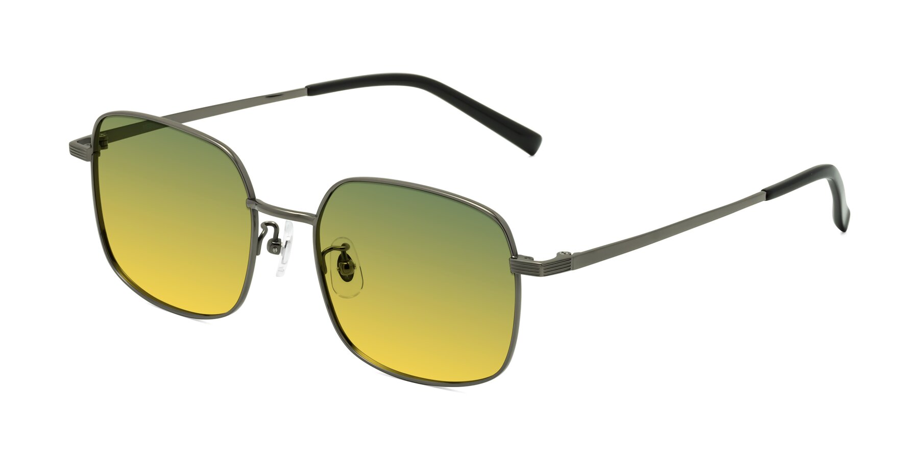 Angle of Newman in Gunmetal with Green / Yellow Gradient Lenses