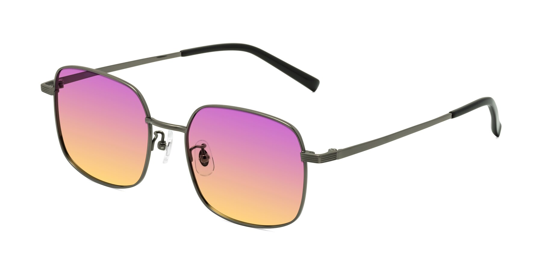 Angle of Newman in Gunmetal with Purple / Yellow Gradient Lenses