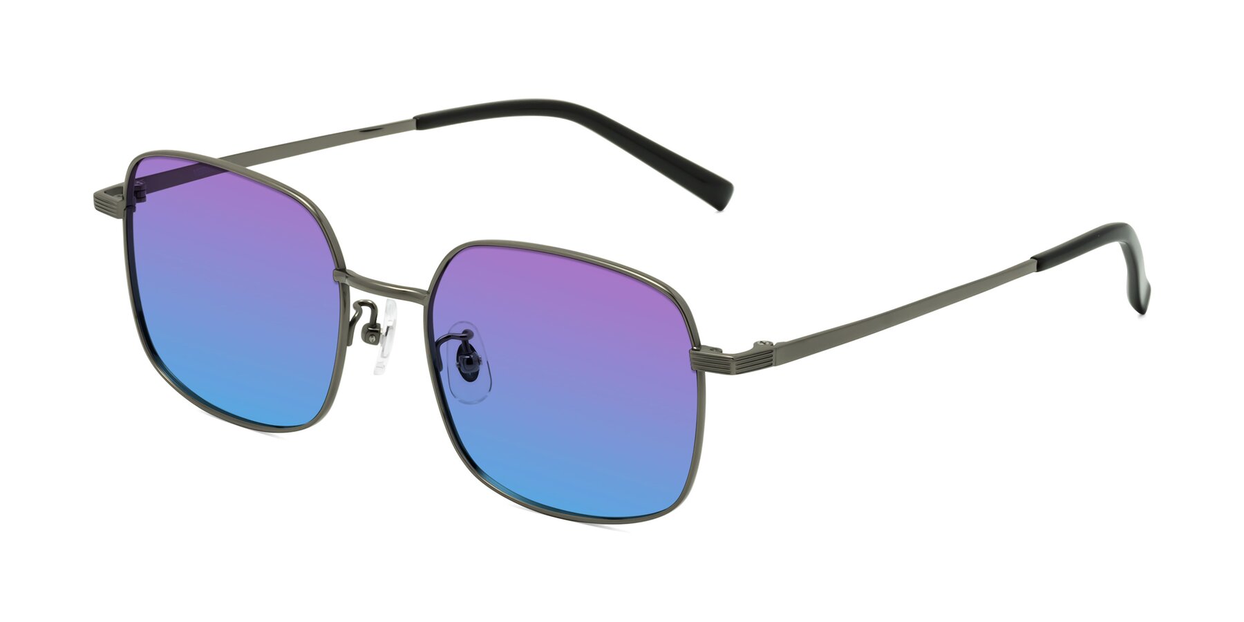 Angle of Newman in Gunmetal with Purple / Blue Gradient Lenses