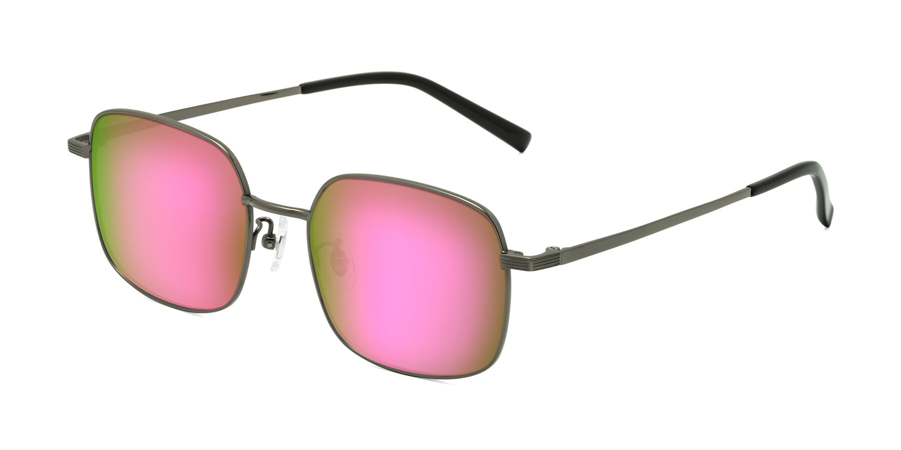 Angle of Newman in Gunmetal with Pink Mirrored Lenses