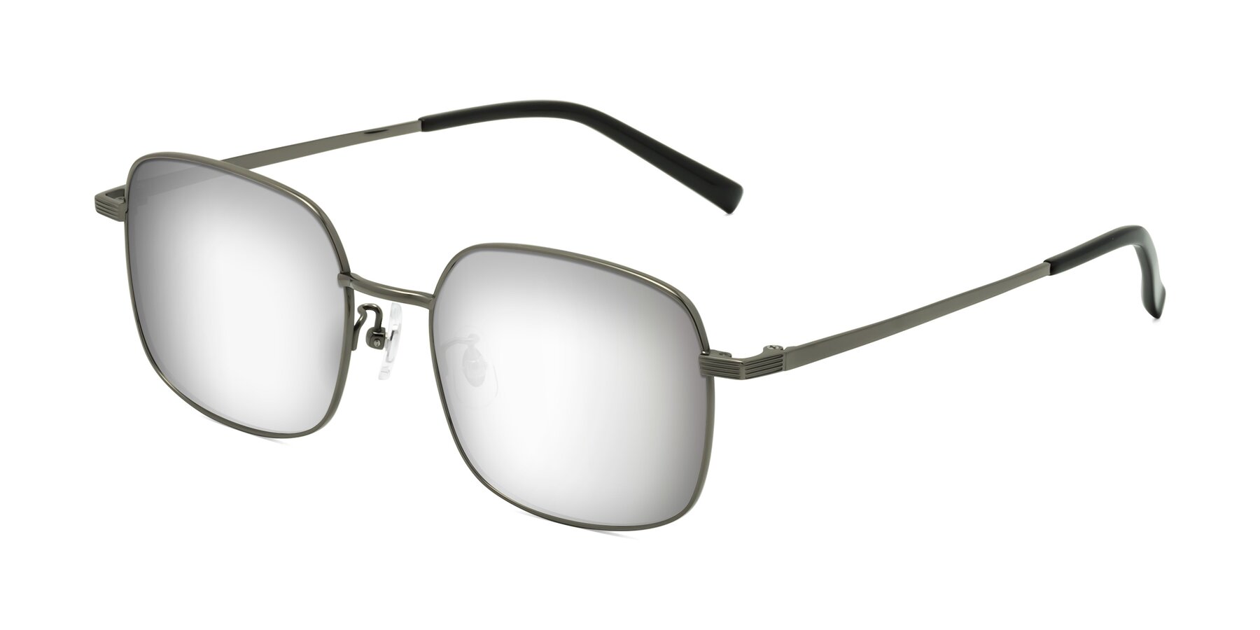 Angle of Newman in Gunmetal with Silver Mirrored Lenses