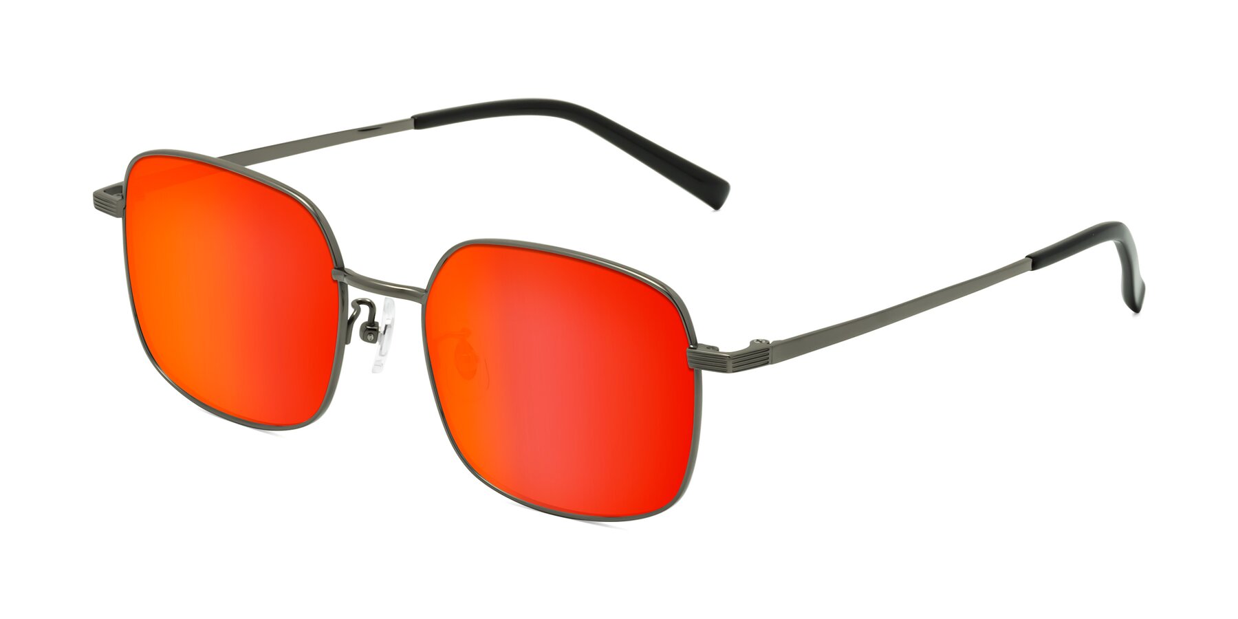 Angle of Newman in Gunmetal with Red Gold Mirrored Lenses