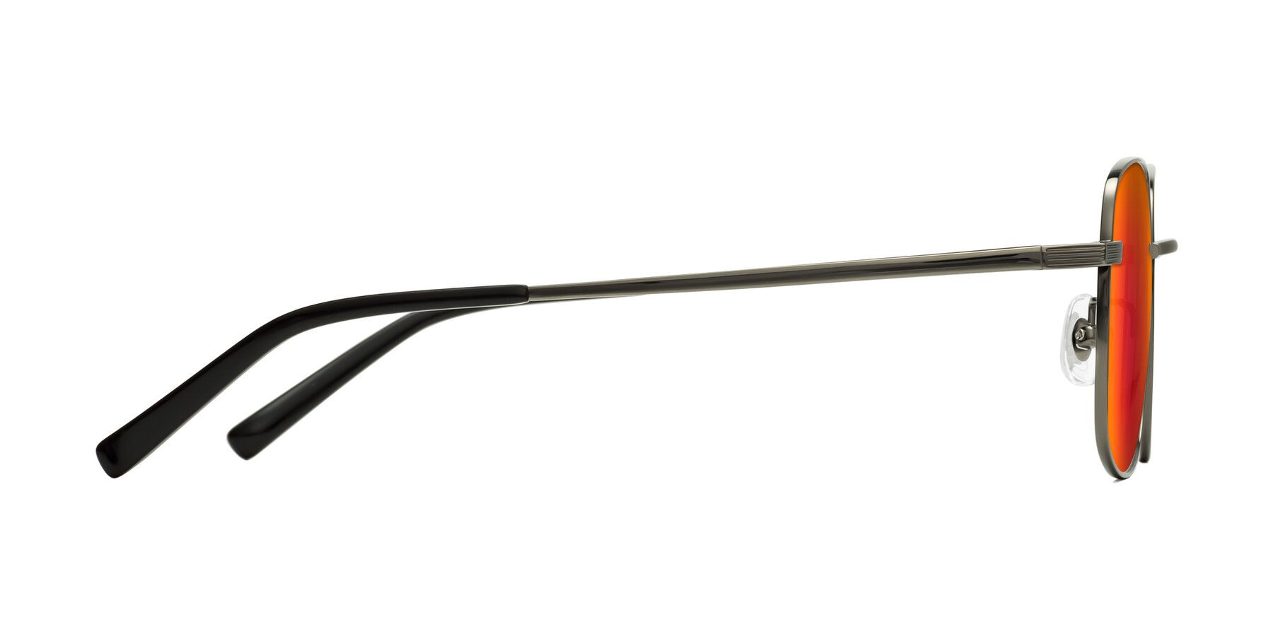 Side of Newman in Gunmetal with Red Gold Mirrored Lenses