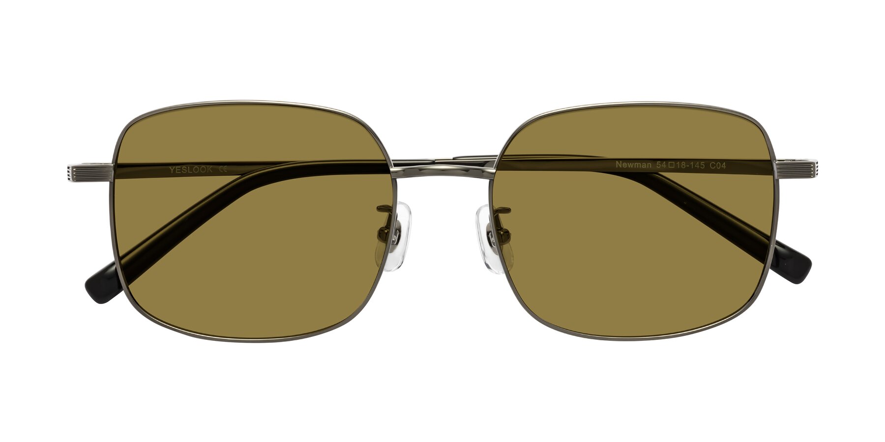 Folded Front of Newman in Gunmetal with Brown Polarized Lenses