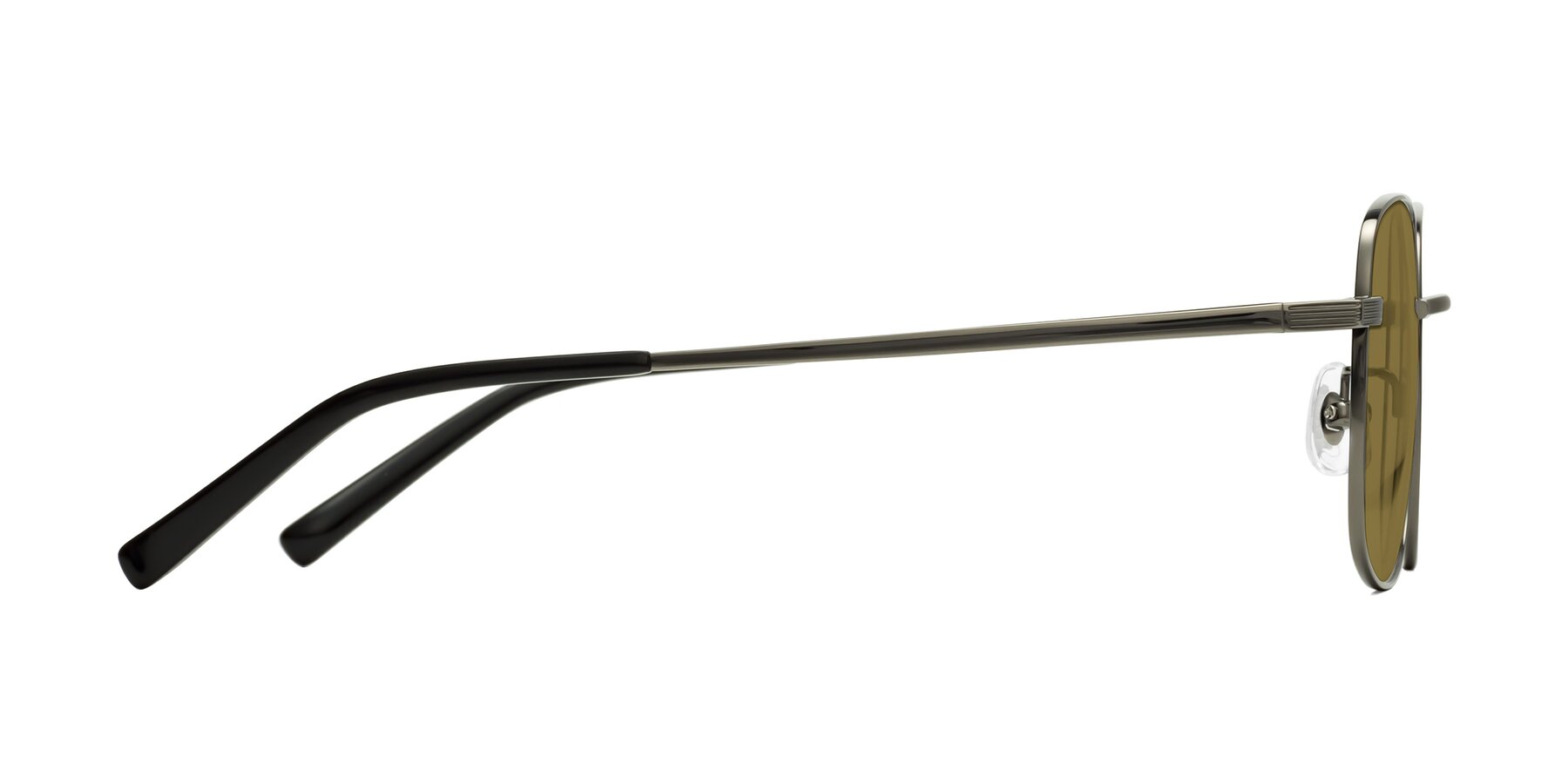 Side of Newman in Gunmetal with Brown Polarized Lenses