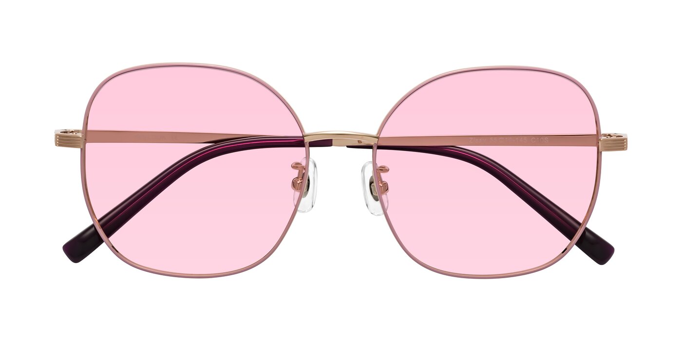 Zissy - Pink/Rose Gold Tinted Sunglasses