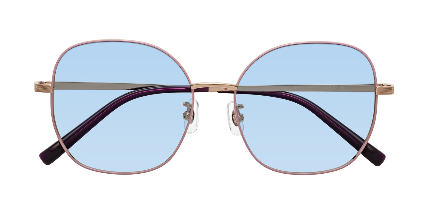 Zissy - Pink / Rose Gold Tinted Sunglasses