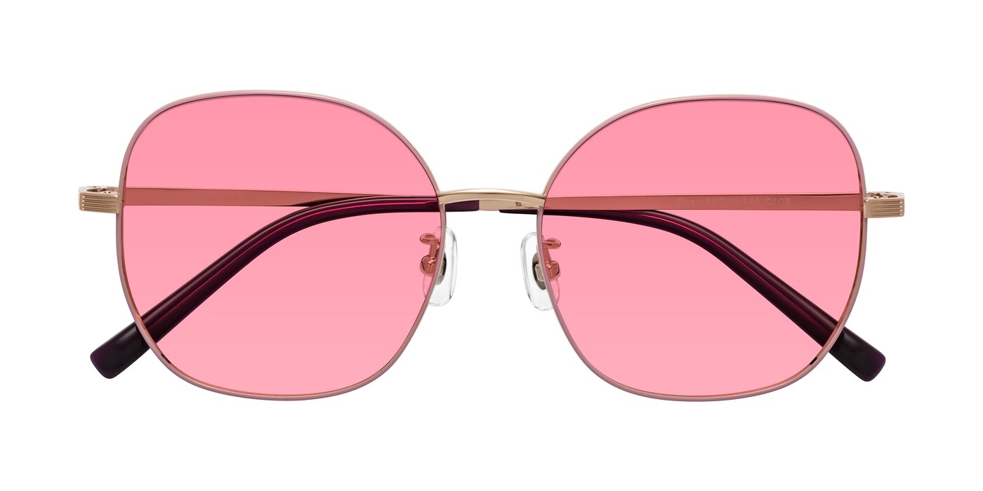 Zissy - Pink / Rose Gold Tinted Sunglasses