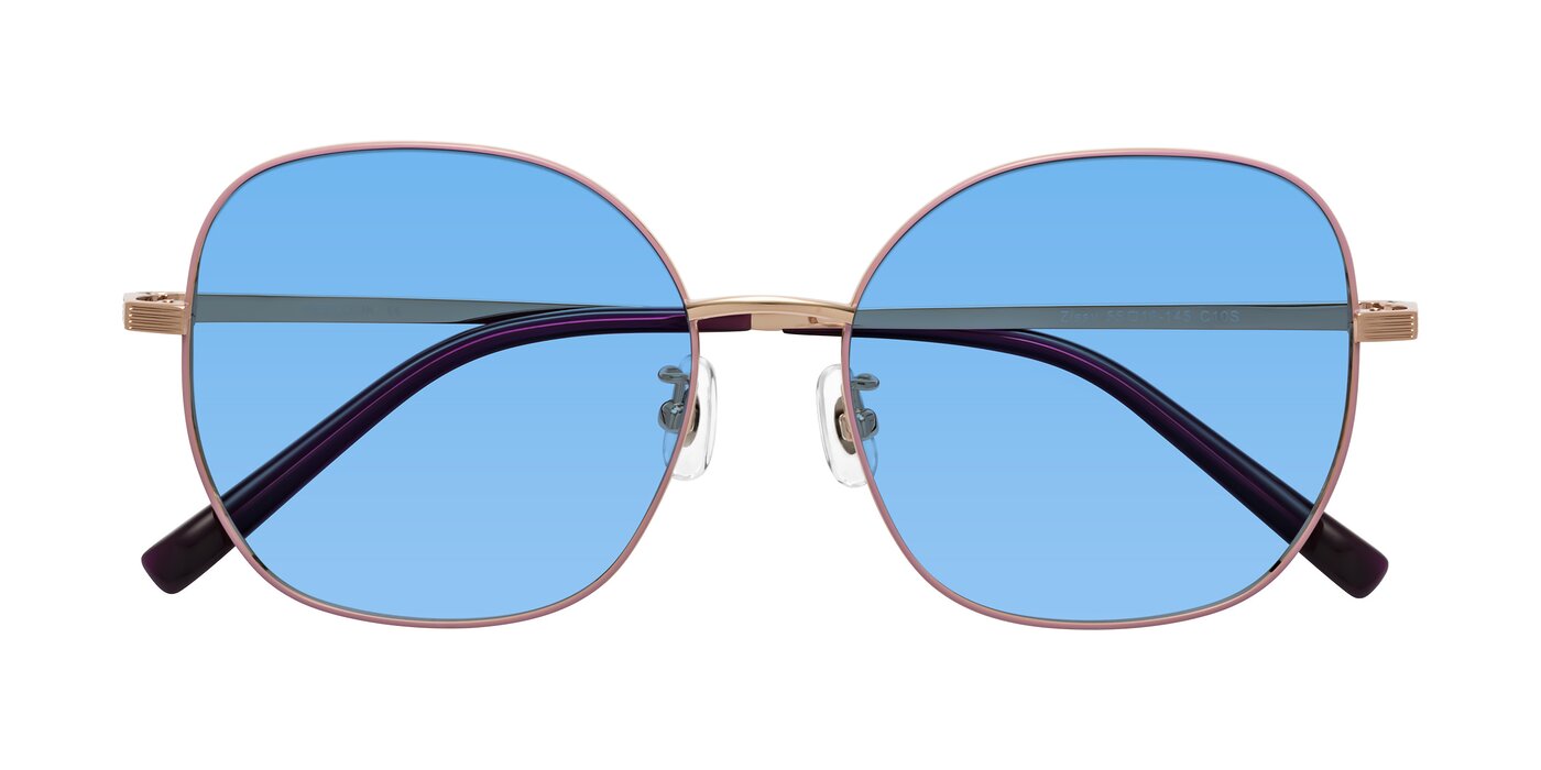 Zissy - Pink / Rose Gold Tinted Sunglasses