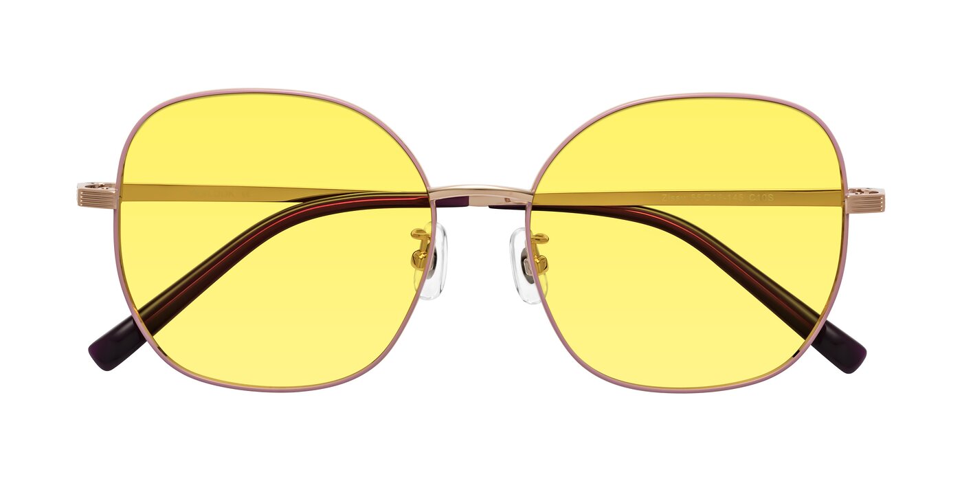 Zissy - Pink / Rose Gold Tinted Sunglasses