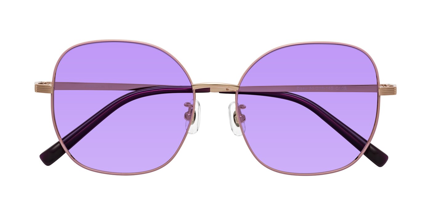 Zissy - Pink / Rose Gold Tinted Sunglasses