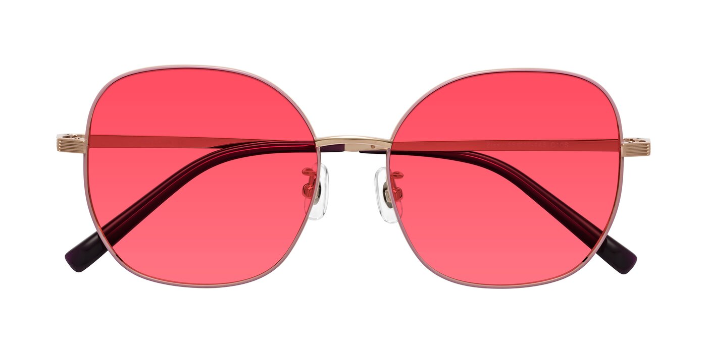 Zissy - Pink/Rose Gold Tinted Sunglasses