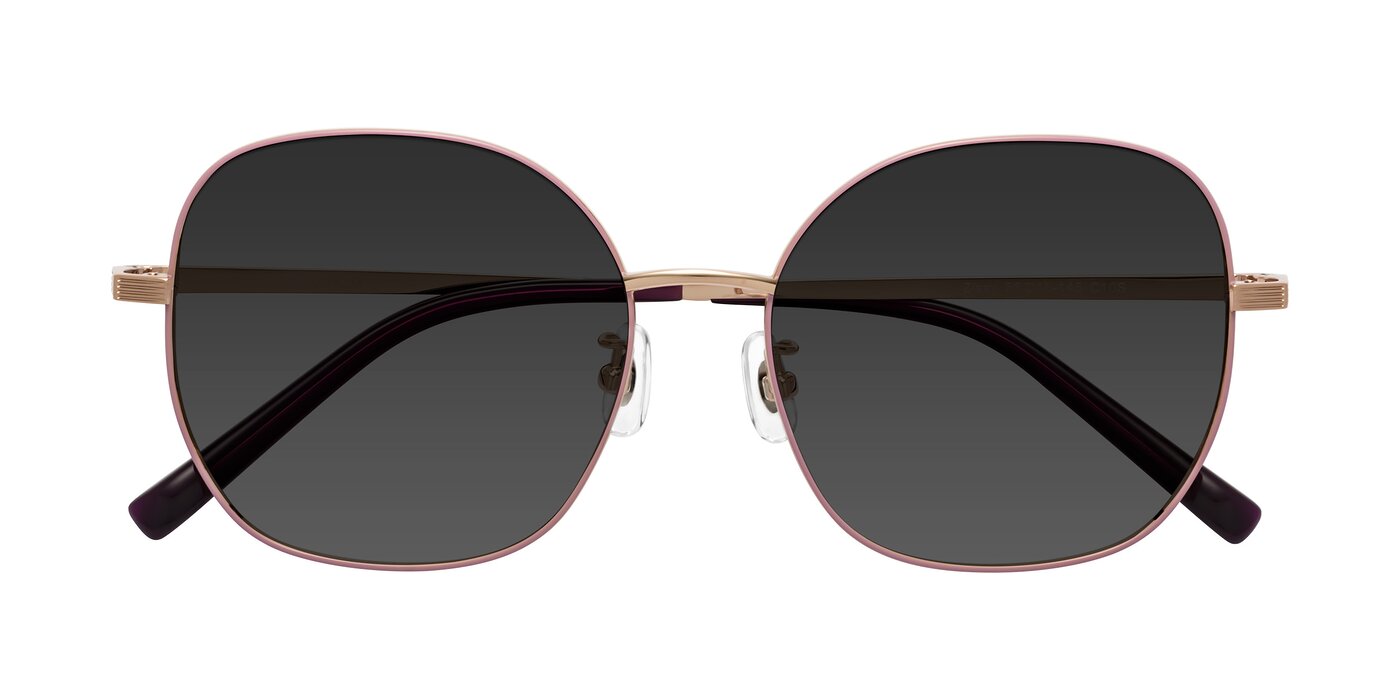 Zissy - Pink / Rose Gold Tinted Sunglasses