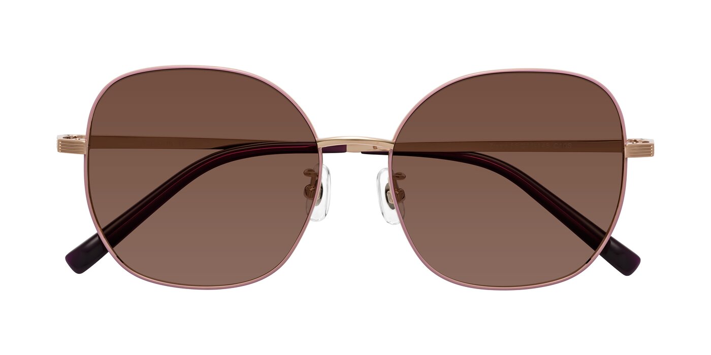 Zissy - Pink / Rose Gold Tinted Sunglasses