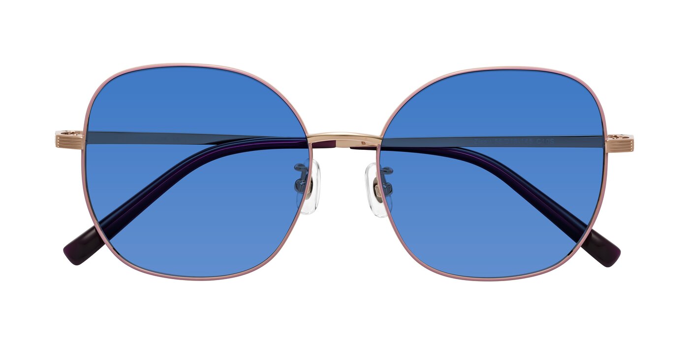 Zissy - Pink / Rose Gold Tinted Sunglasses