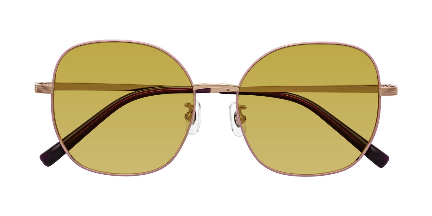 Zissy - Pink / Rose Gold Tinted Sunglasses