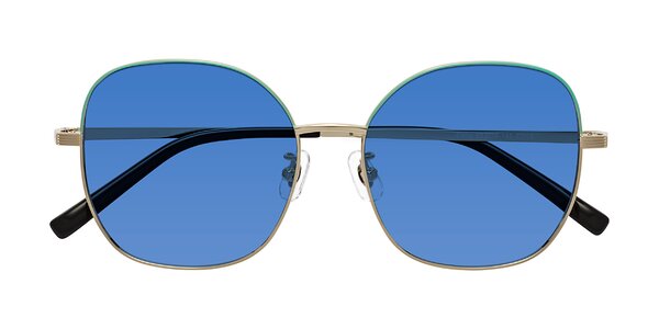 Front of Zissy in Teal / Light Gold