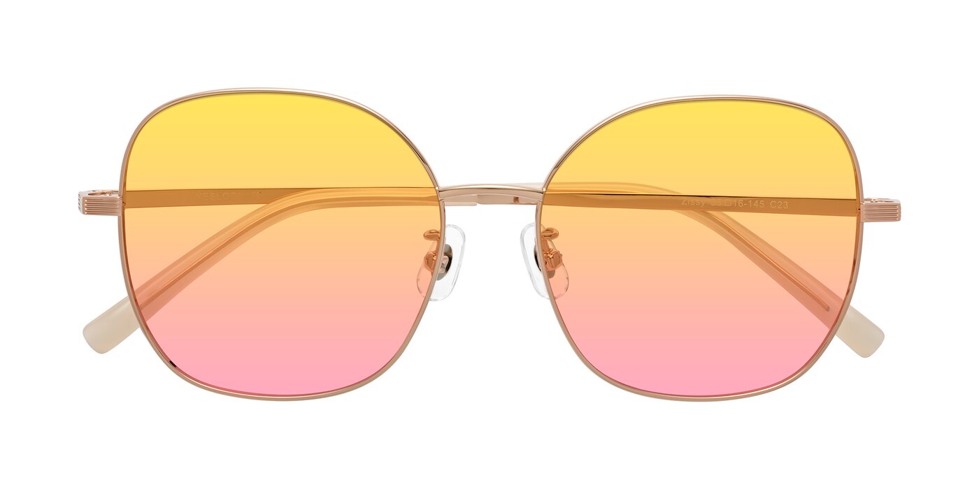 Zissy - Rose Gold Gradient Sunglasses