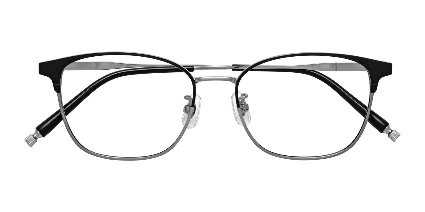 Tavares - Matte Black / Silver Eyeglasses