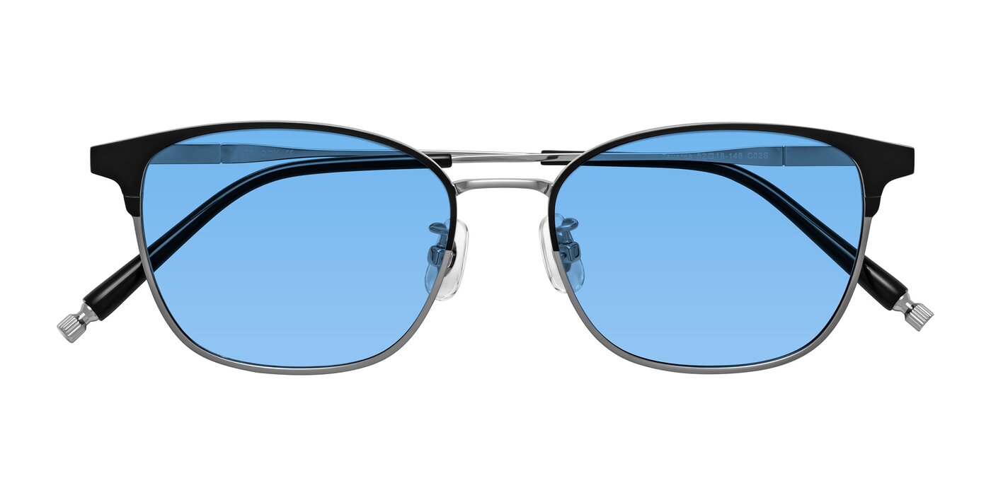 Tavares - Matte Black/Silver Tinted Sunglasses