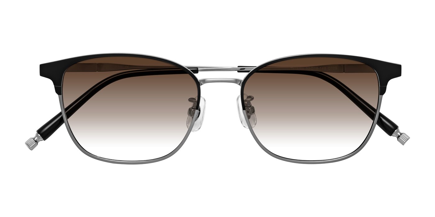 Tavares - Matte Black/Silver Gradient Sunglasses