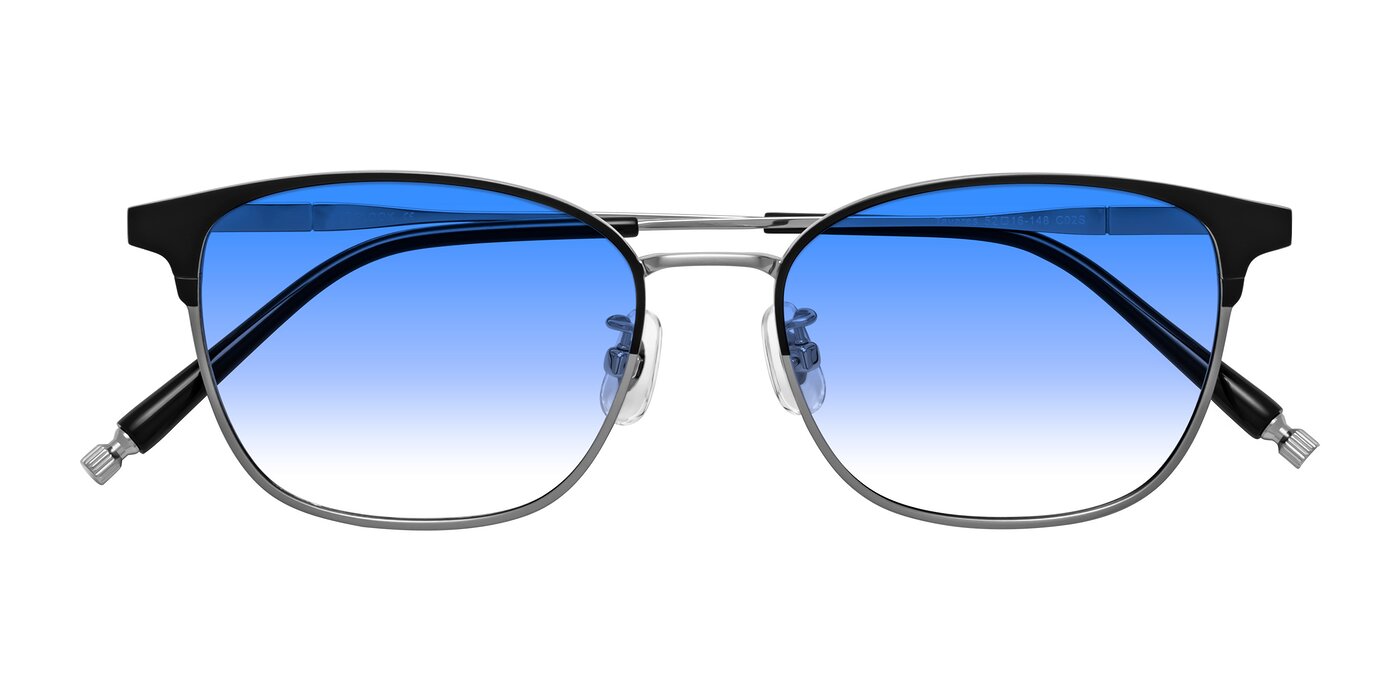Tavares - Matte Black / Silver Gradient Sunglasses