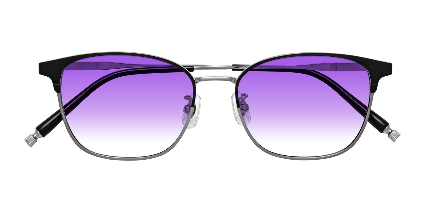 Tavares - Matte Black / Silver Gradient Sunglasses