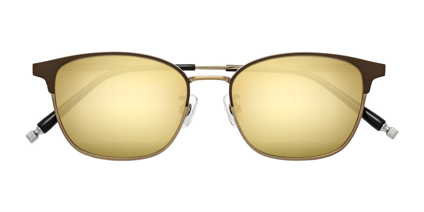Tavares - Coffee Gunmetal / Bronze Flash Mirrored Sunglasses