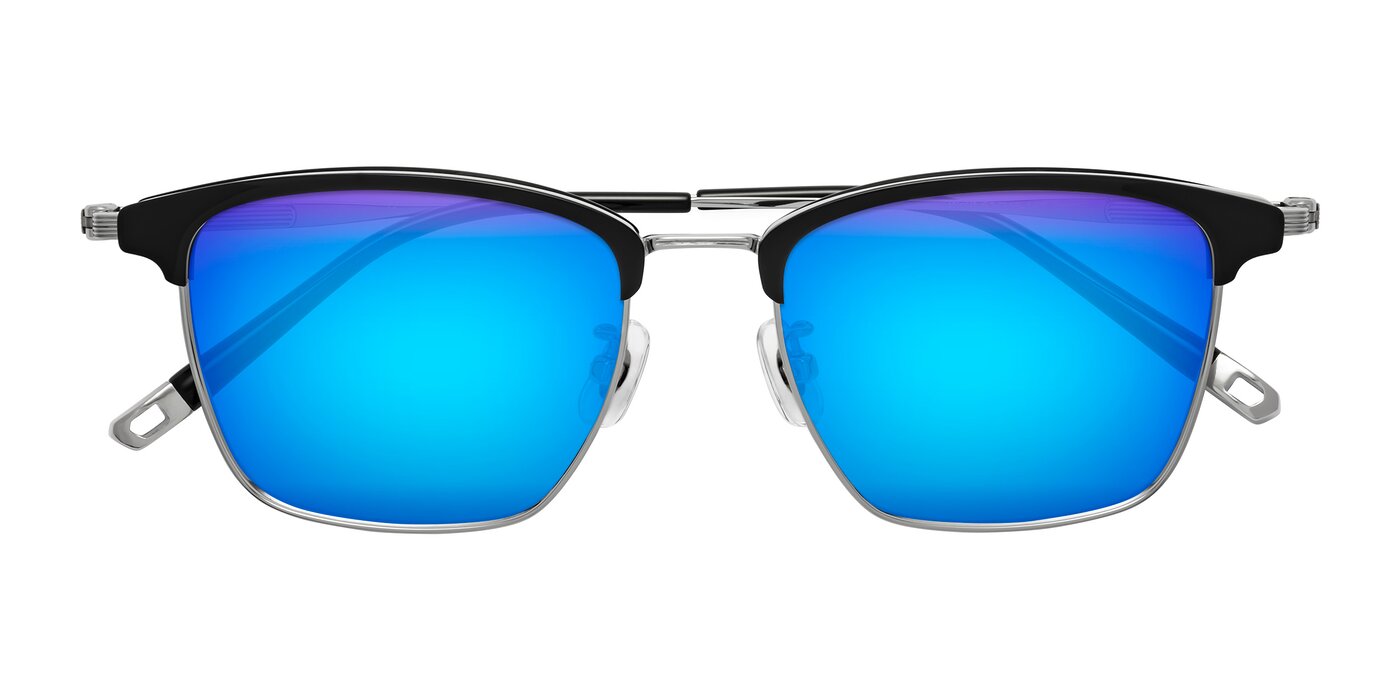 Wolff - Black / Silver Flash Mirrored Sunglasses