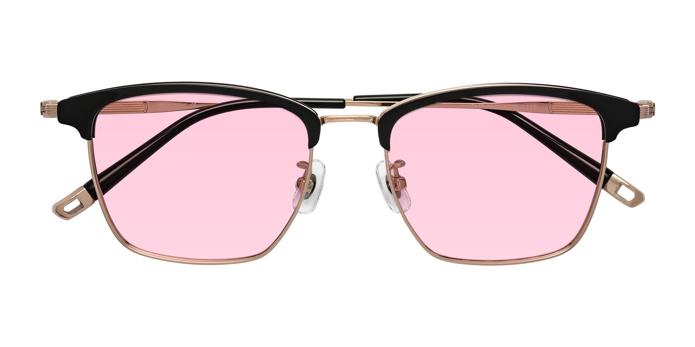 Wolff - Black/Rose Gold Tinted Sunglasses
