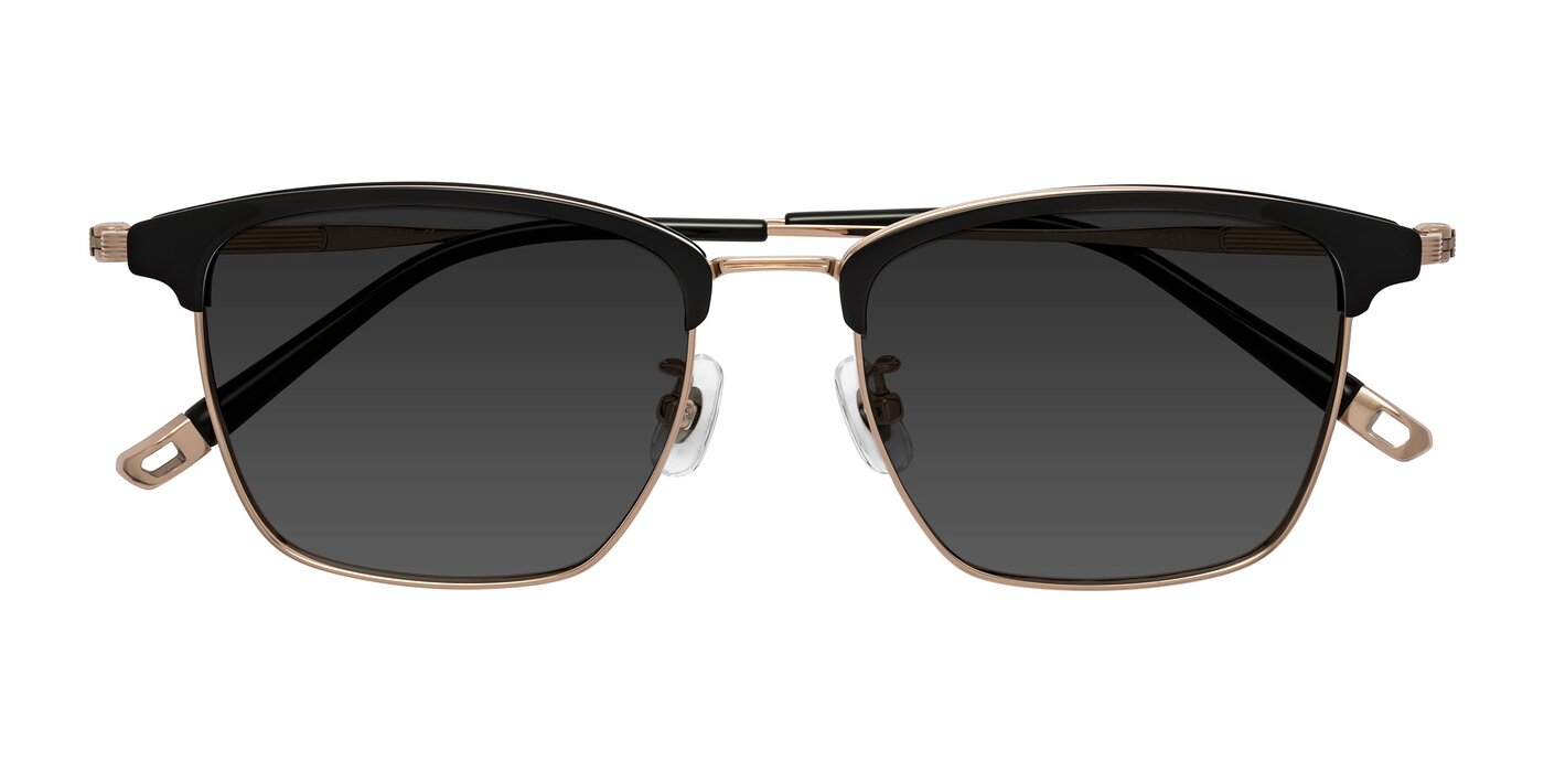 Wolff - Black/Rose Gold Tinted Sunglasses