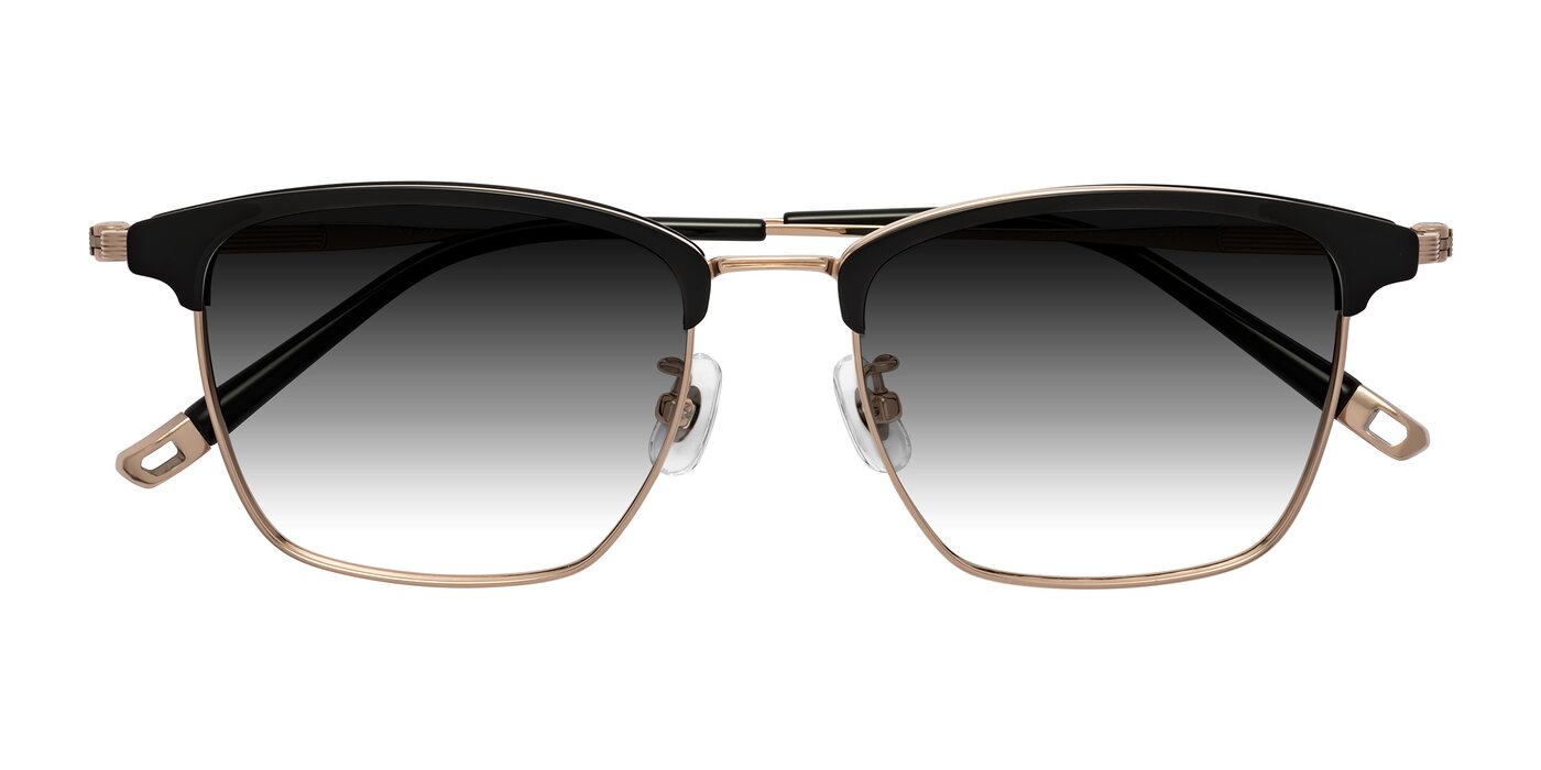 Wolff - Black/Rose Gold Gradient Sunglasses