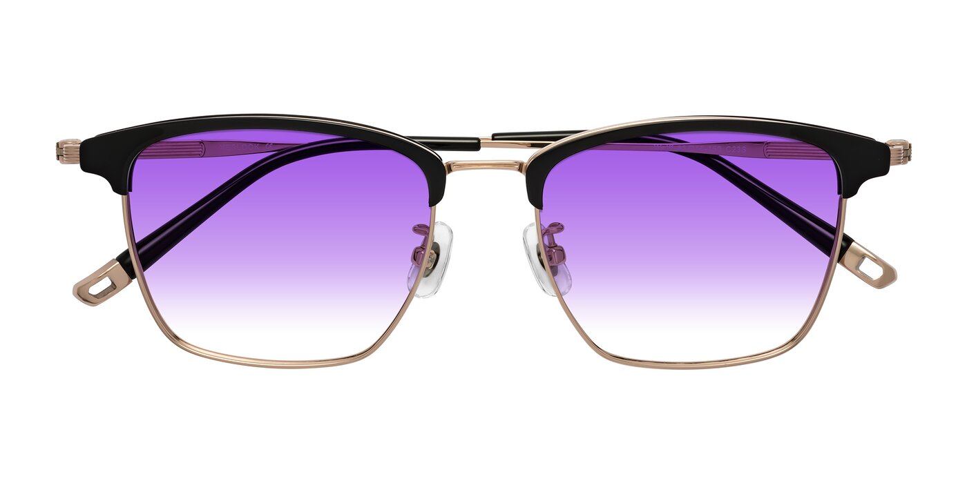 Wolff - Black / Rose Gold Gradient Sunglasses