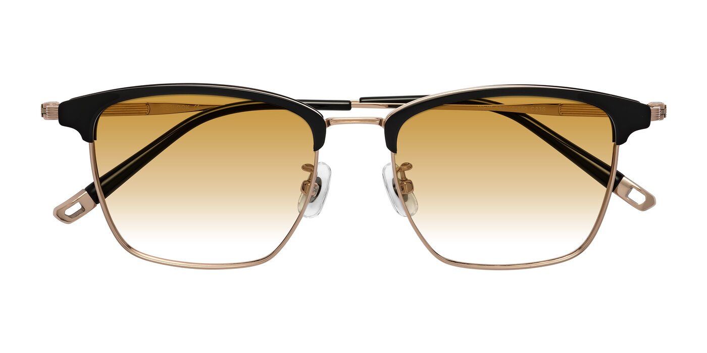 Wolff - Black / Rose Gold Gradient Sunglasses
