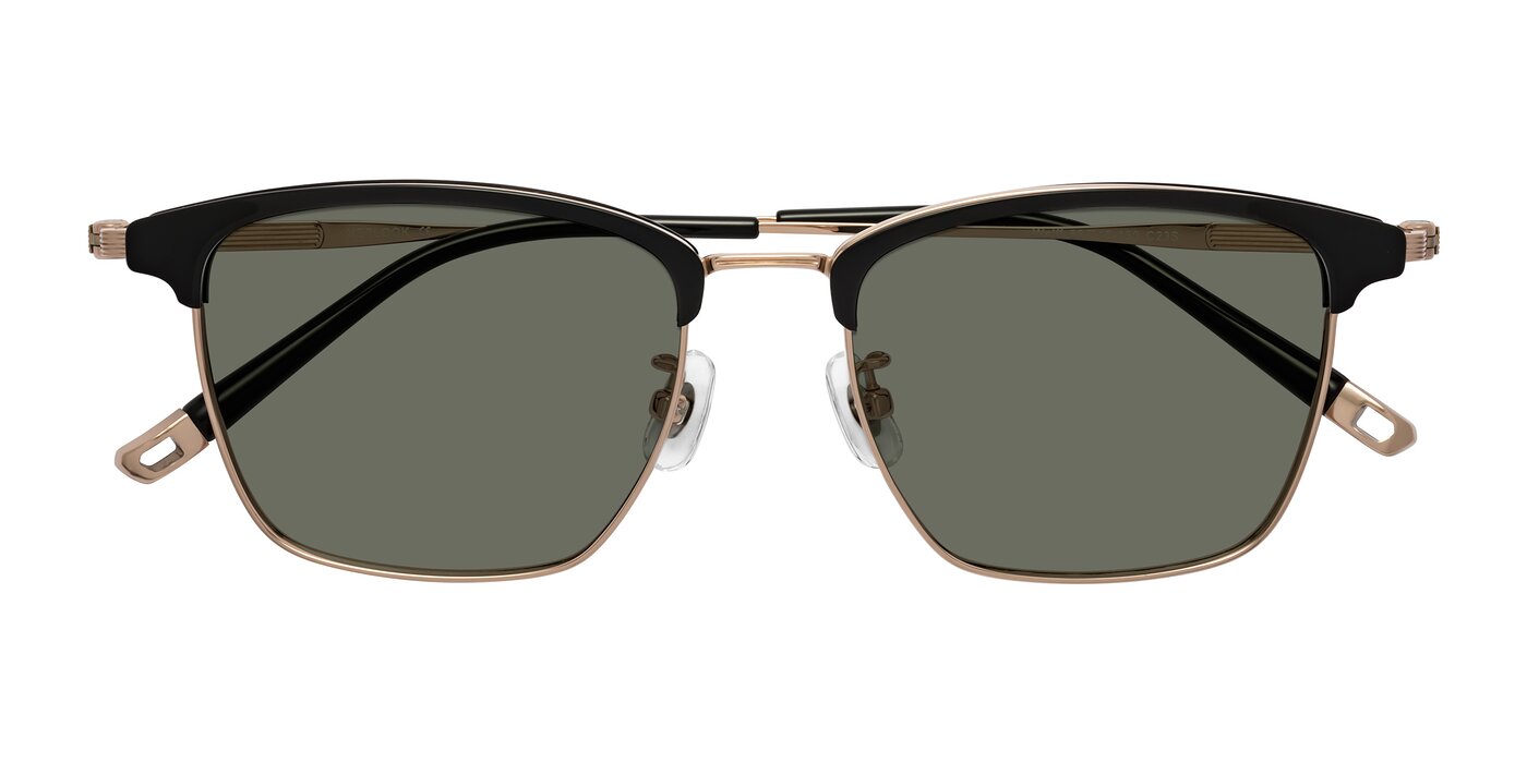Wolff - Black/Rose Gold Polarized Sunglasses