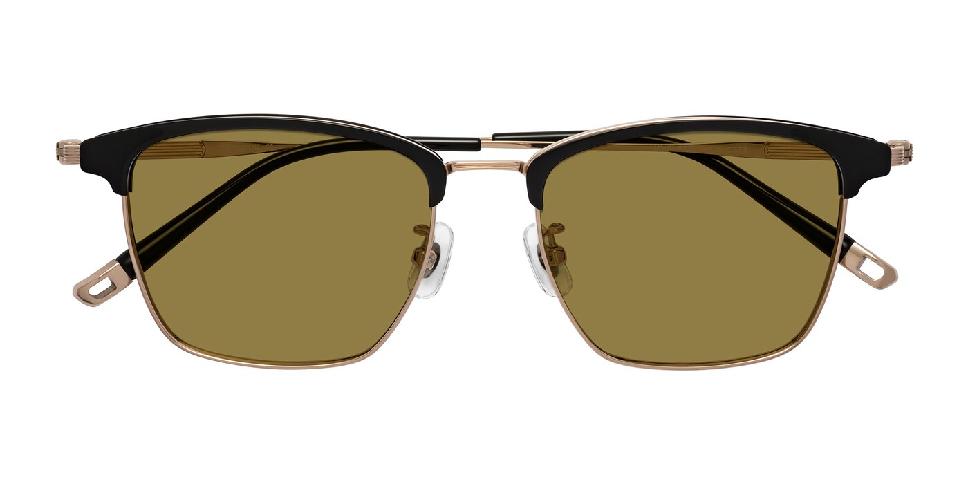 Wolff - Black/Rose Gold Polarized Sunglasses