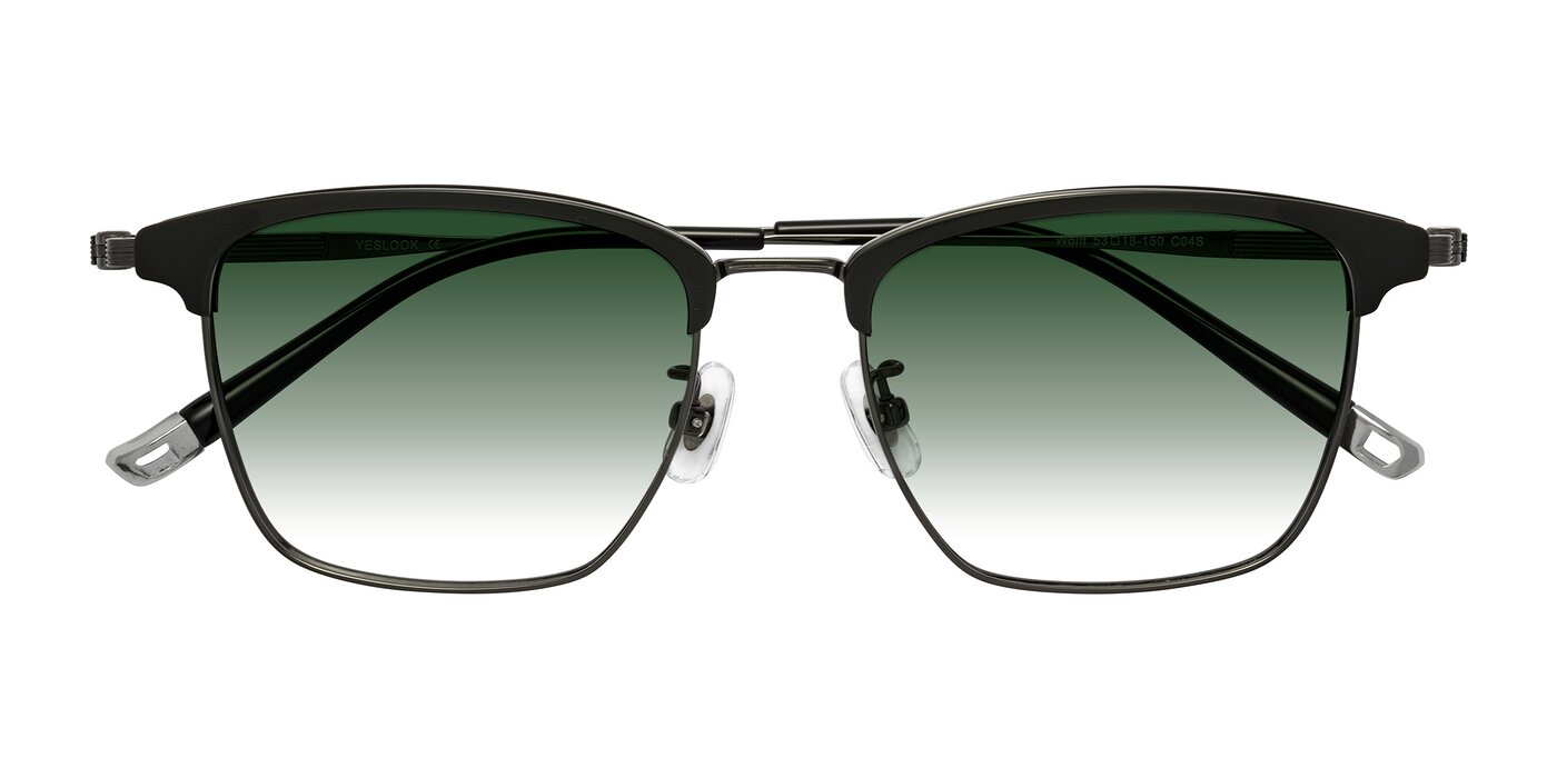 Wolff - Greenblack/Gunmetal Gradient Sunglasses