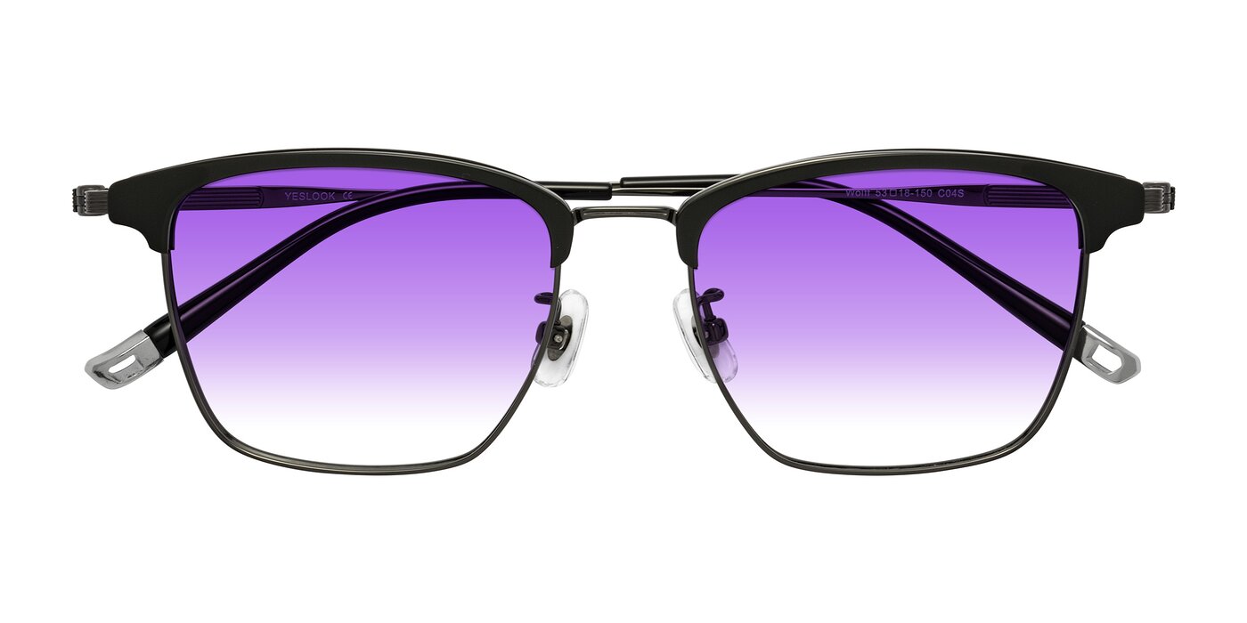 Wolff - Greenblack/Gunmetal Gradient Sunglasses