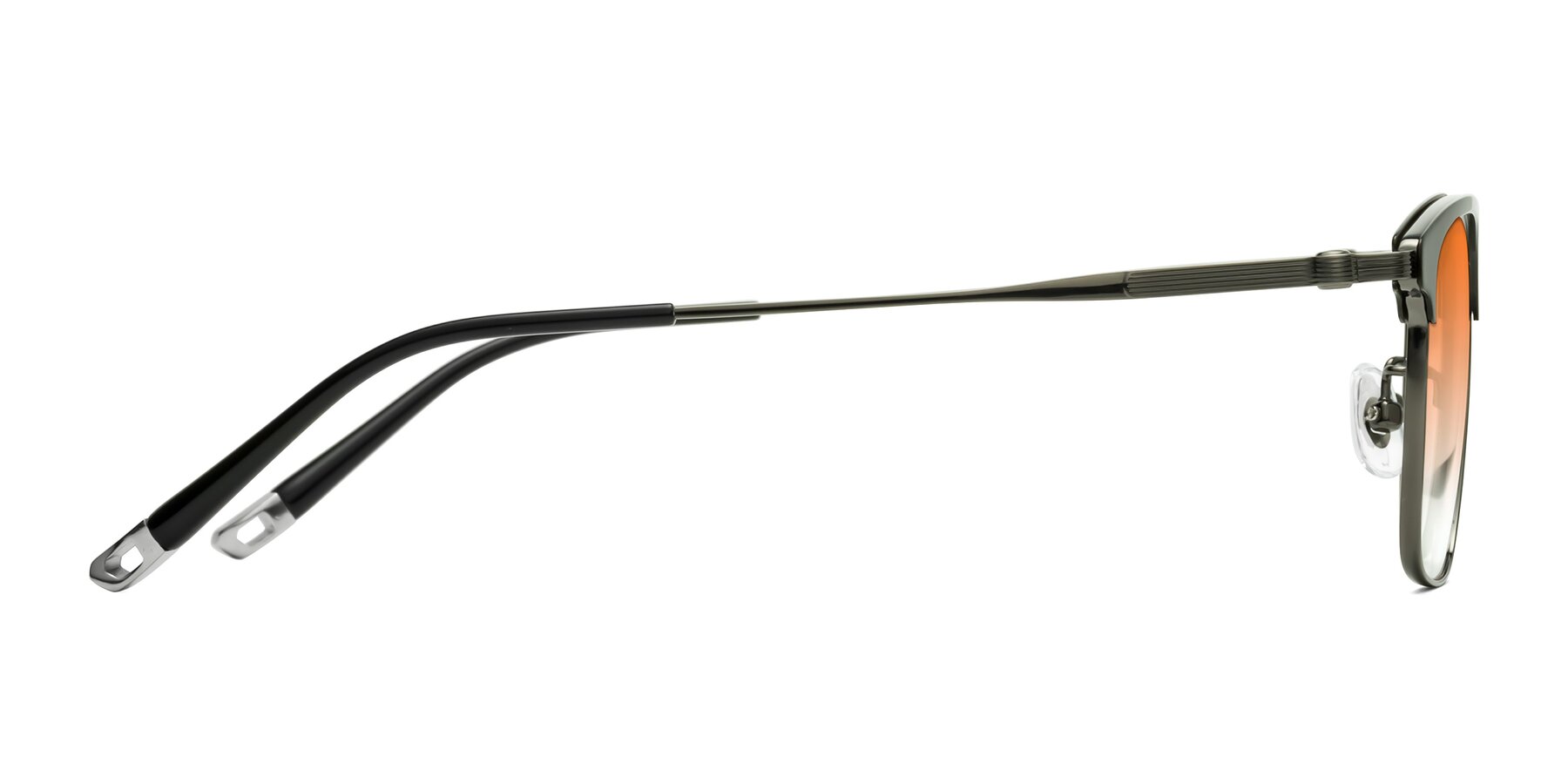 Side of Wolff in Greenblack-Guntemal with Orange Gradient Lenses