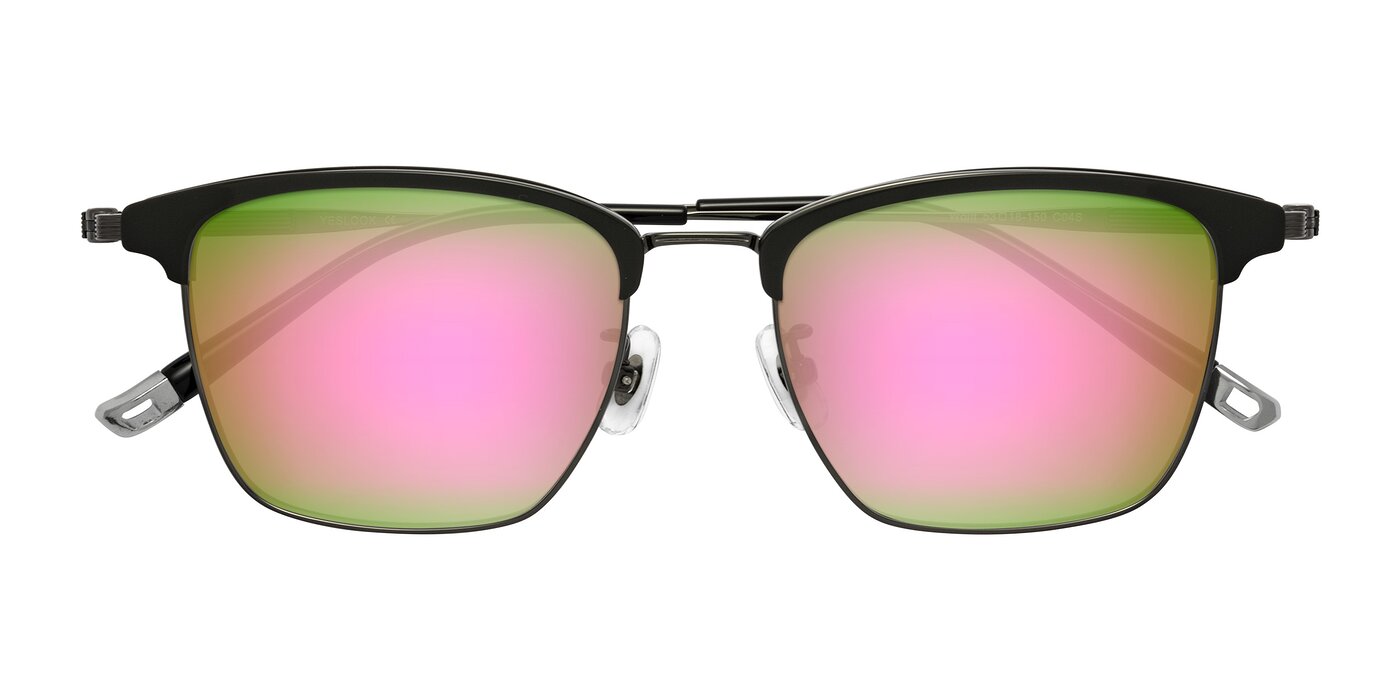 Wolff - Greenblack/Gunmetal Flash Mirrored Sunglasses