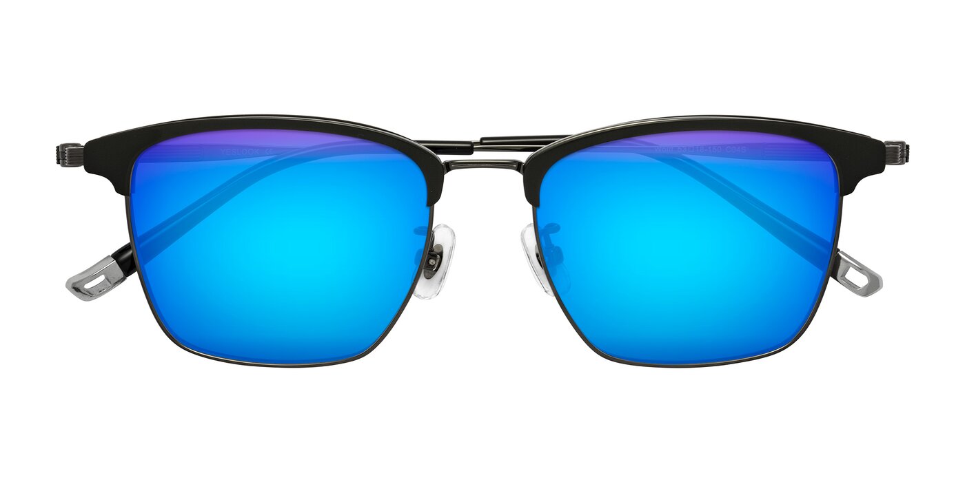 Wolff - Greenblack/Gunmetal Flash Mirrored Sunglasses