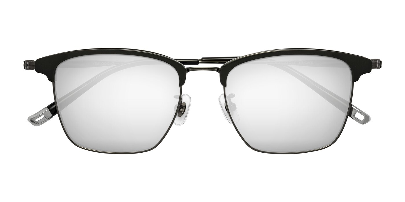 Wolff - Greenblack/Gunmetal Flash Mirrored Sunglasses