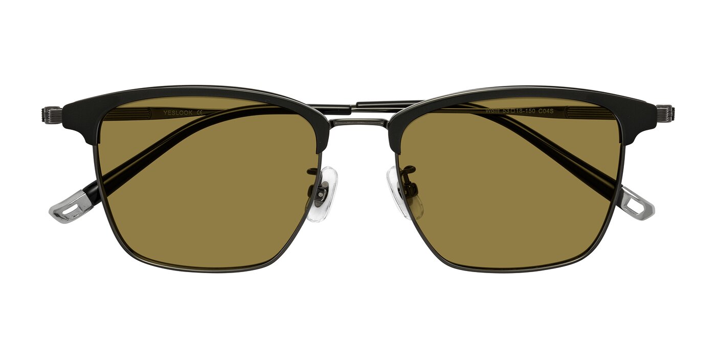 Wolff - Greenblack/Gunmetal Polarized Sunglasses