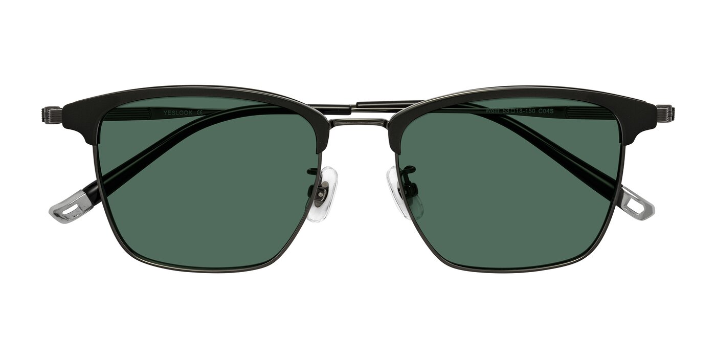 Wolff - Greenblack/Gunmetal Polarized Sunglasses