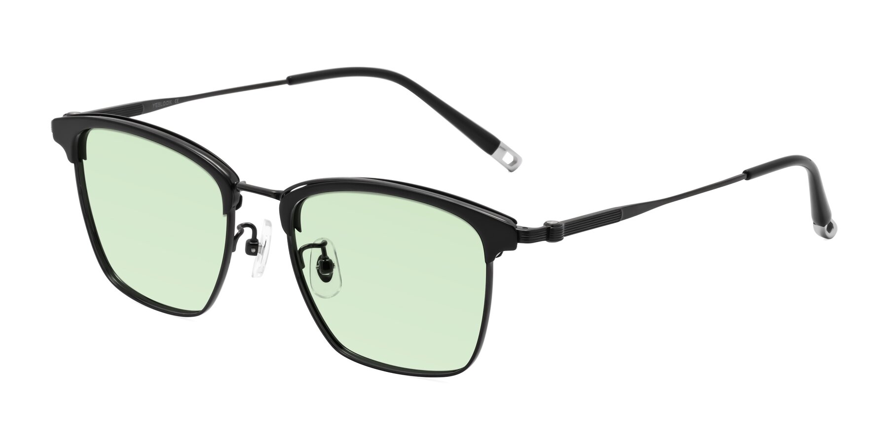 Angle of Wolff in Black with Light Green Tinted Lenses