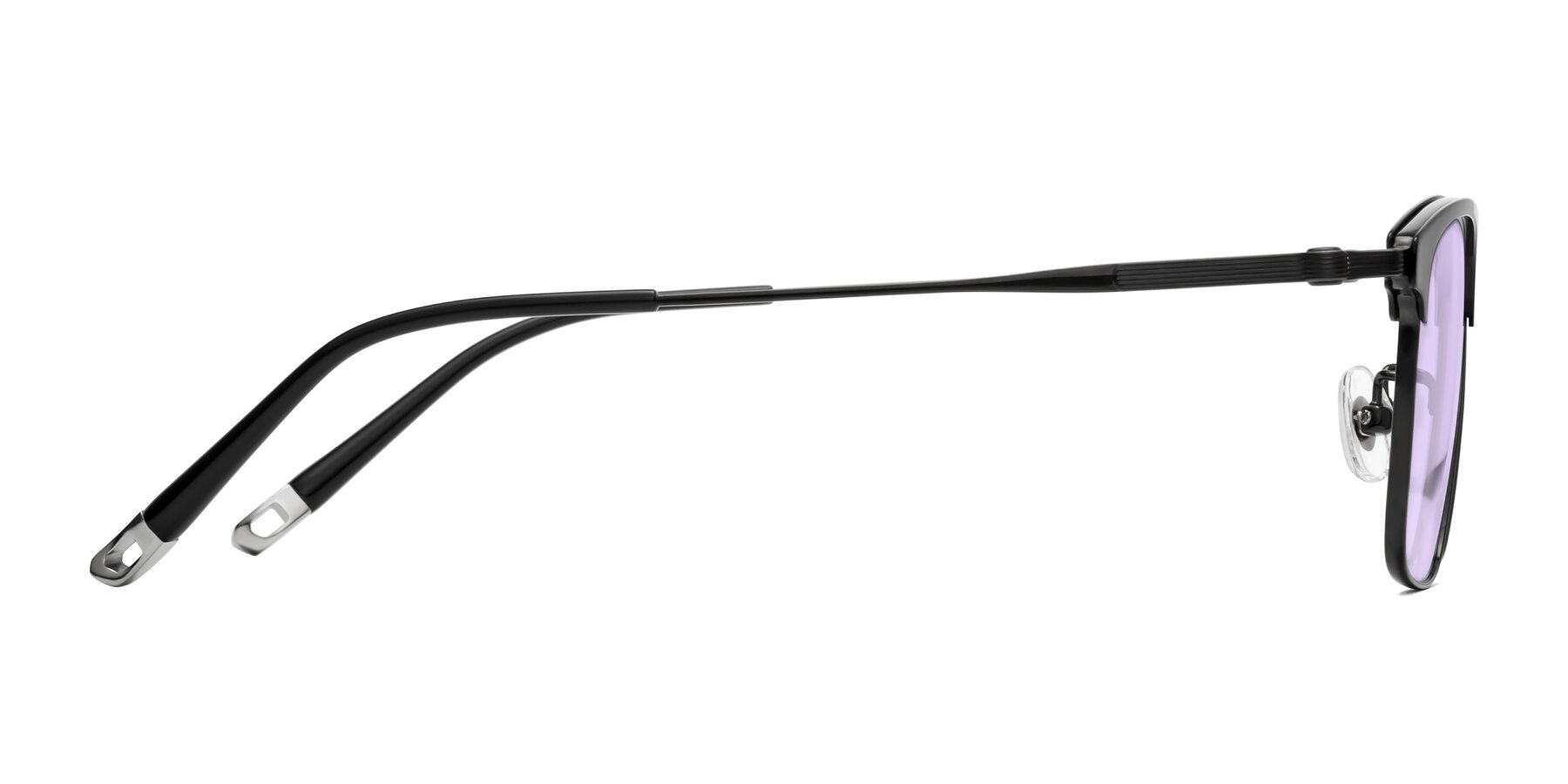 Side of Wolff in Black with Light Purple Tinted Lenses