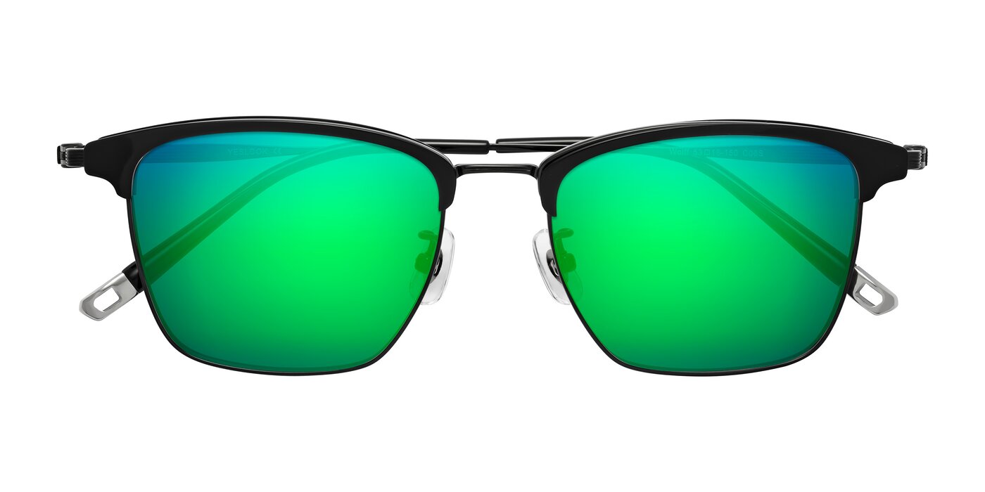 Wolff - Black Flash Mirrored Sunglasses