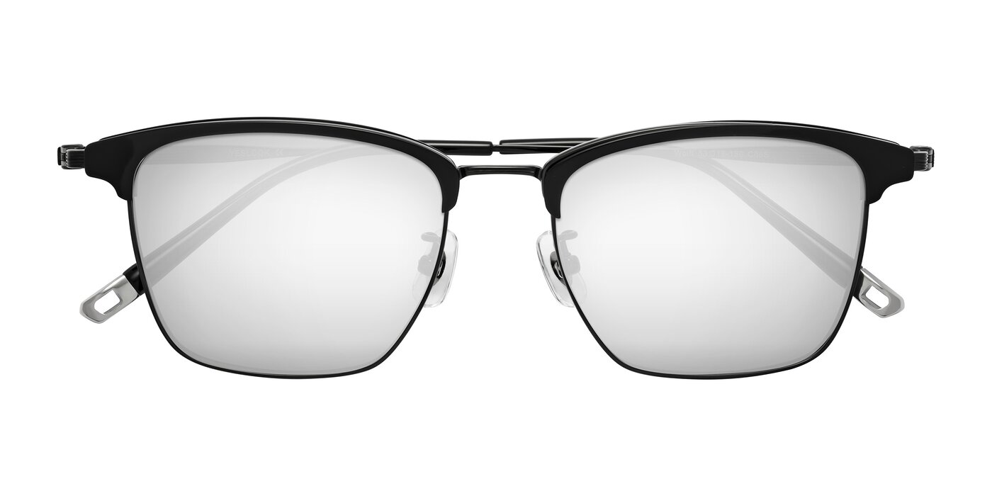Wolff - Black Flash Mirrored Sunglasses