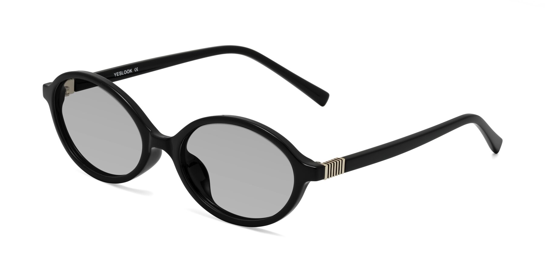 Angle of Ubell in Black with Light Gray Tinted Lenses